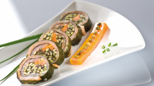 Sushi de lentilles vertes du Puy
